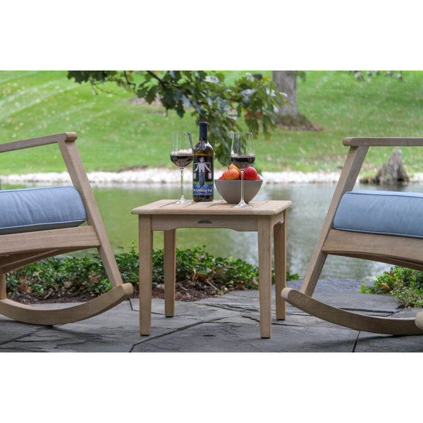 Lark Manor Arialynn Square Eucalyptus Outdoor Side Table Wayfair